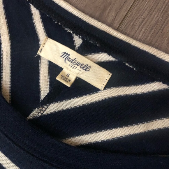 Madewell coin toss stripe dress navy & white S - Picture 4 of 5